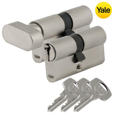 Wkładka Yale 924 - Y500 30/40+40G/30 w systemie 1 klucza czarny