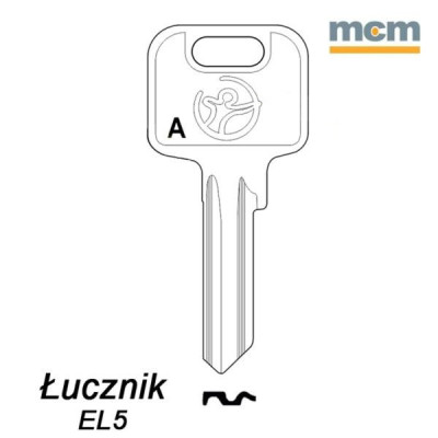 Mieszkaniowy 035 - klucz surowy mosiężny - Łucznik EL5