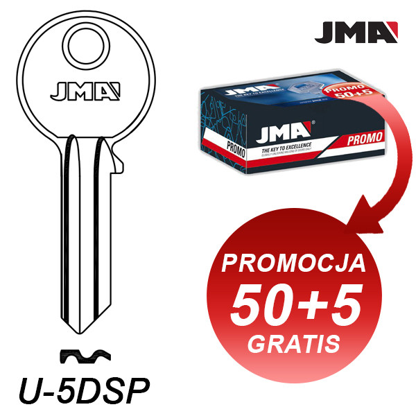 JMA 038 - klucz surowy - U-5DSP - pakiet 55 sztuk