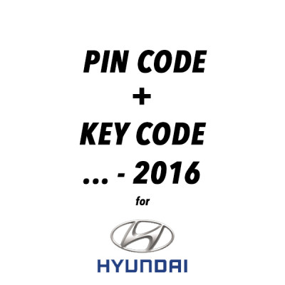 Kod pin i kod klucza do Hyundai do 2016 r.