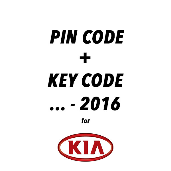 Kod pin i kod klucza do Kia do 2016 r.