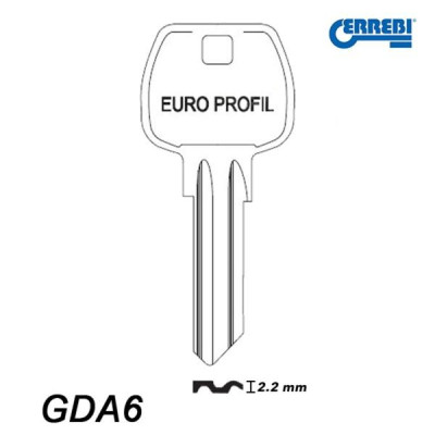 Errebi 014 - klucz surowy - GDA6 kwadratowy