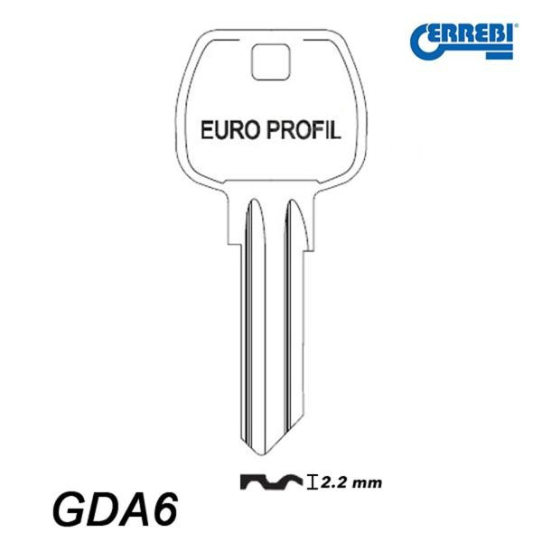 Errebi 014 - klucz surowy - GDA6 kwadratowy