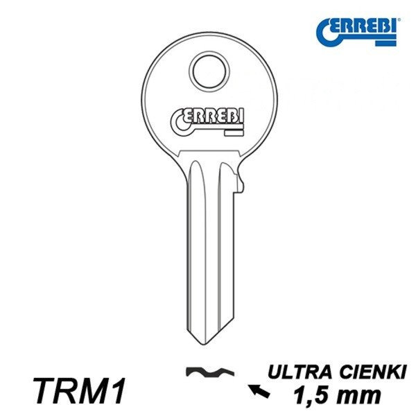 Errebi 030 - klucz surowy mosiężny - TRM1