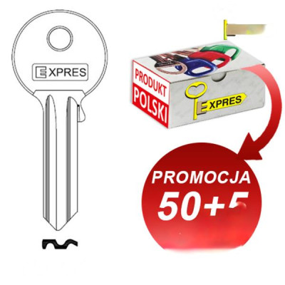 Expres 508 - klucz surowy stalowy - UL050 - pakiet 55 sztuk