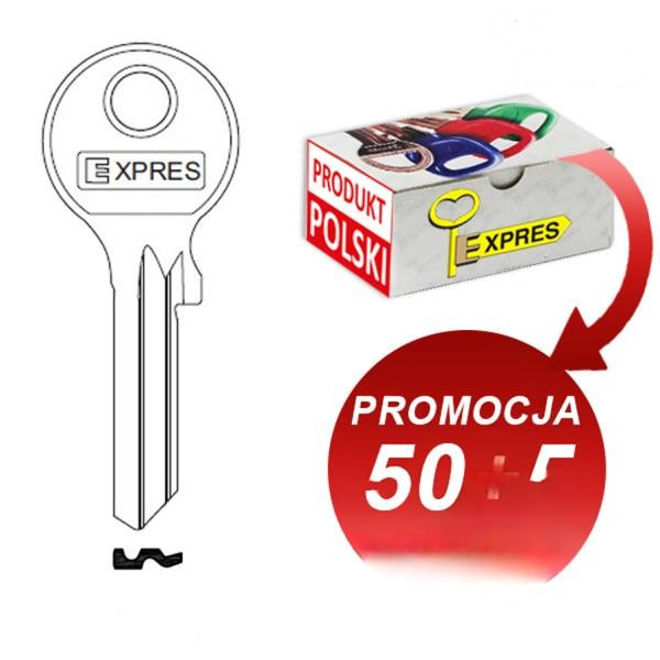 Expres 510 - klucz surowy stalowy - YML - pakiet 55 sztuk