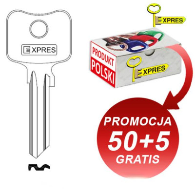 Expres 509 - klucz surowy stalowy - WK55 - pakiet 55 sztuk
