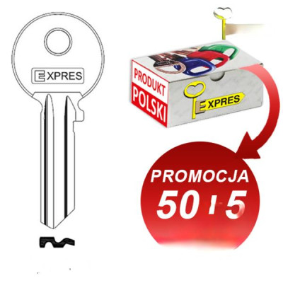 Expres 511 - klucz surowy stalowy - YT15 - pakiet 55 sztuk