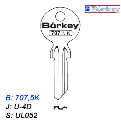 KMB006 - klucz surowy - Borkey 707,5K