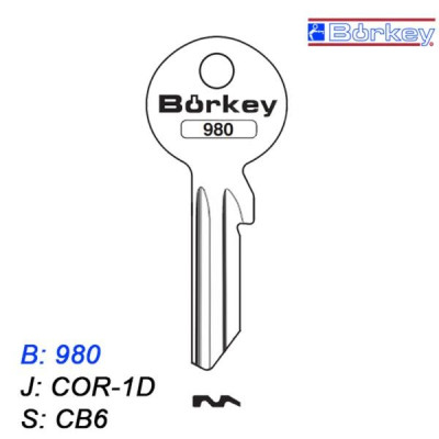 KMB009 - klucz surowy - Borkey 980
