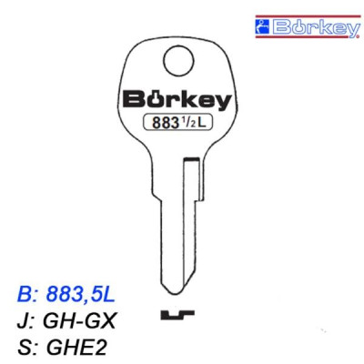 KMB008 - klucz surowy - Borkey 883,5L