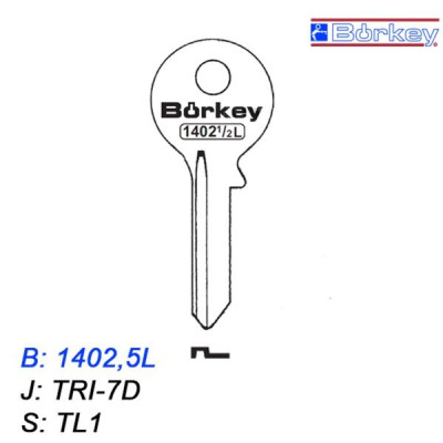 KMB017 - klucz surowy - Borkey 1402,5L