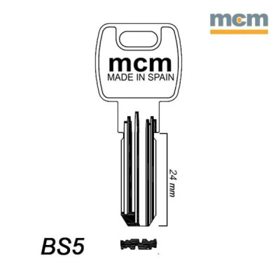 Mieszkaniowy 081 - klucz surowy mosiężny - MCM BS5