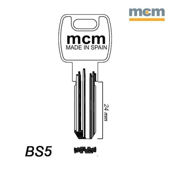 Mieszkaniowy 081 - klucz surowy mosiężny - MCM BS5