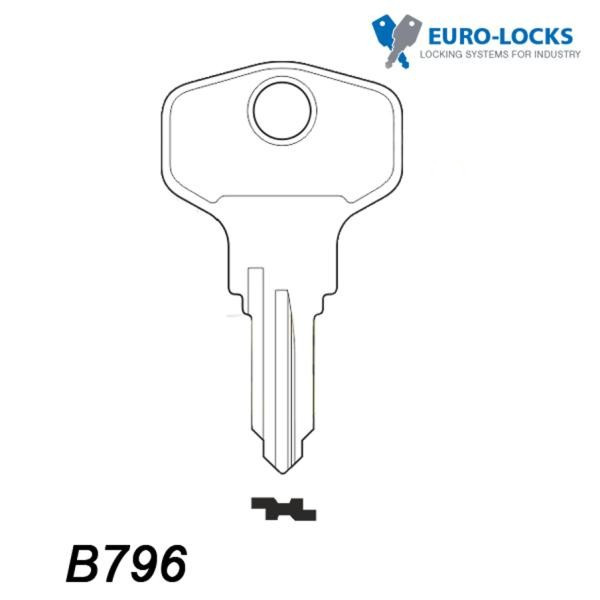Mieszkaniowy 154 - klucz surowy - Euro-Locks do zamka B796