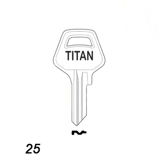 Mieszkaniowy 158 - klucz surowy - Titan 25 mm