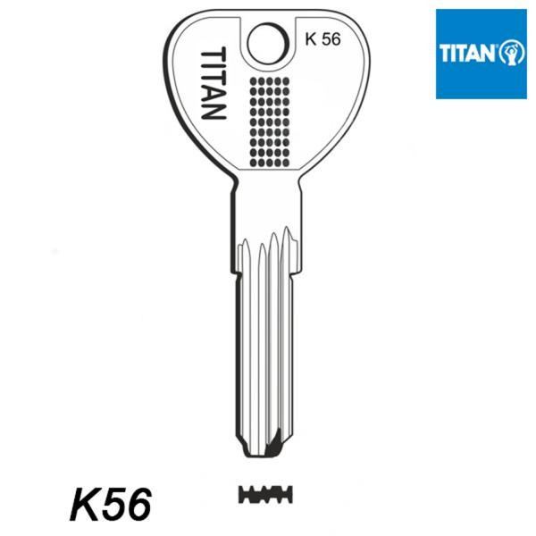 Mieszkaniowy 167 - klucz surowy mosiężny - Titan K56