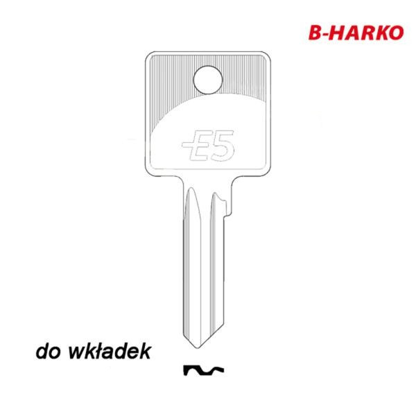 Mieszkaniowy 178 - klucz surowy - B-Harko do wkładki E5