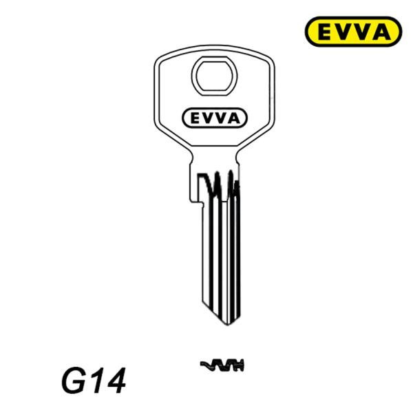 Mieszkaniowy 224 - klucz surowy - EVVA G14