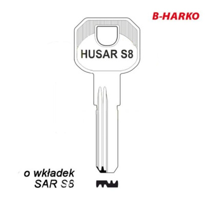 Mieszkaniowy 238 - klucz surowy mosiężny - B-Harko do wkładek HUSAR S8