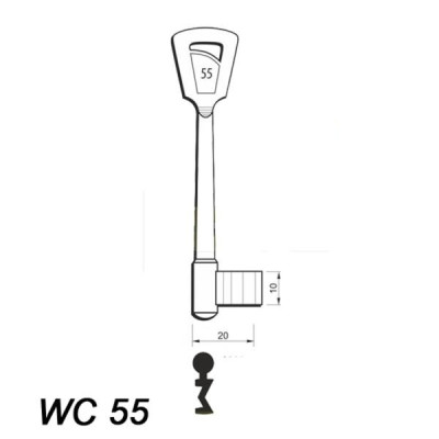 Numerowany Boda WC 55 - klucz surowy