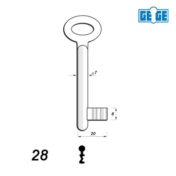 Numerowany GE-GE / LOB 28 - klucz surowy