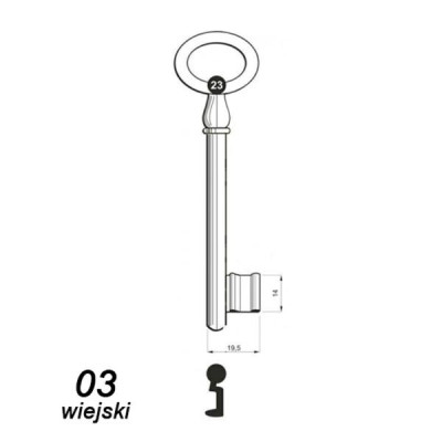 Numerowany Wiejski 03 - klucz surowy