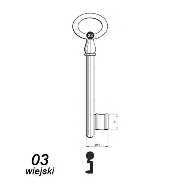 Numerowany Wiejski 03 - klucz surowy