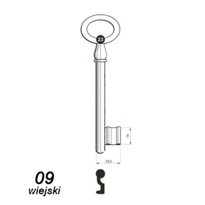 Numerowany Wiejski 09 - klucz surowy