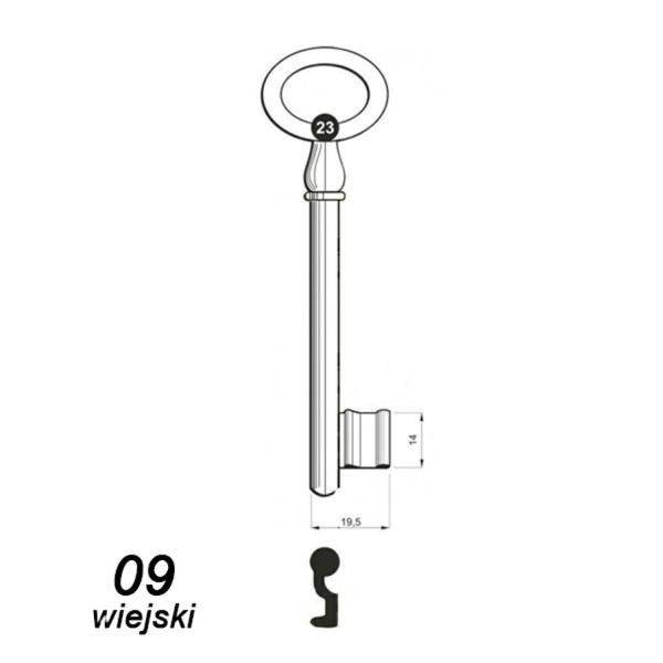 Numerowany Wiejski 09 - klucz surowy