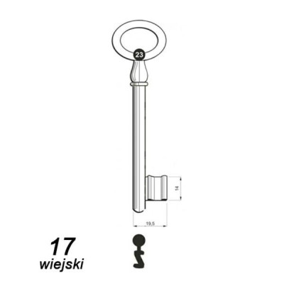 Numerowany Wiejski 17 - klucz surowy