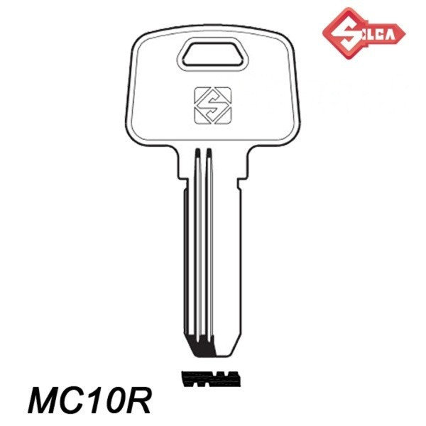 Silca 015 - klucz surowy mosiężny - MC10R