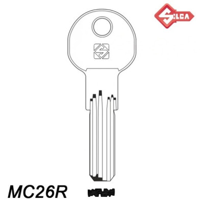 Silca 018 - klucz surowy mosiężny - MC26R