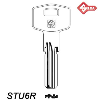 Silca 076 - klucz surowy mosiężny - STU6R