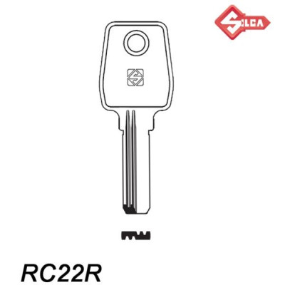 Silca 098 - klucz surowy mosiężny - RC22R