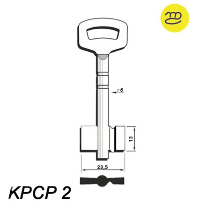 Zasuwowy 021 - klucz surowy - KPCP 2 - krótki