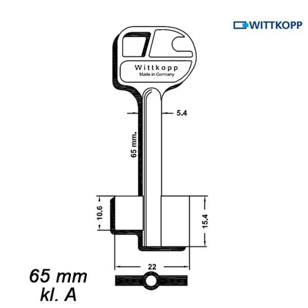 Zasuwowy 035 - Wittkopp 65 mm kl. A - klucz surowy