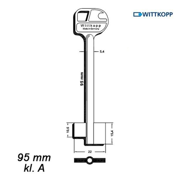 Zasuwowy 036 - Wittkopp 95 mm kl. A - klucz surowy