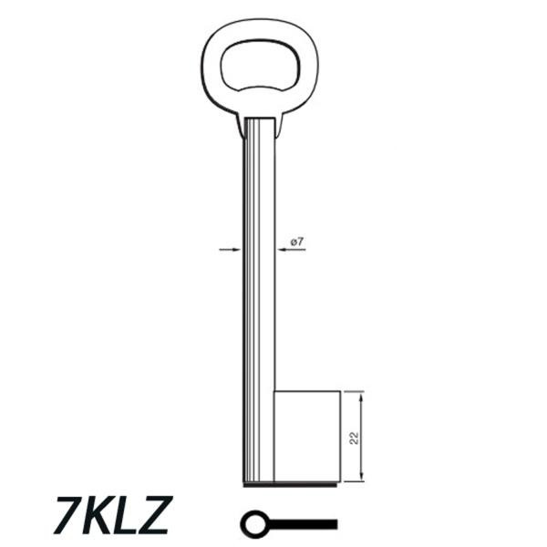 Zasuwowy 074 - KLZ 7S - klucz surowy