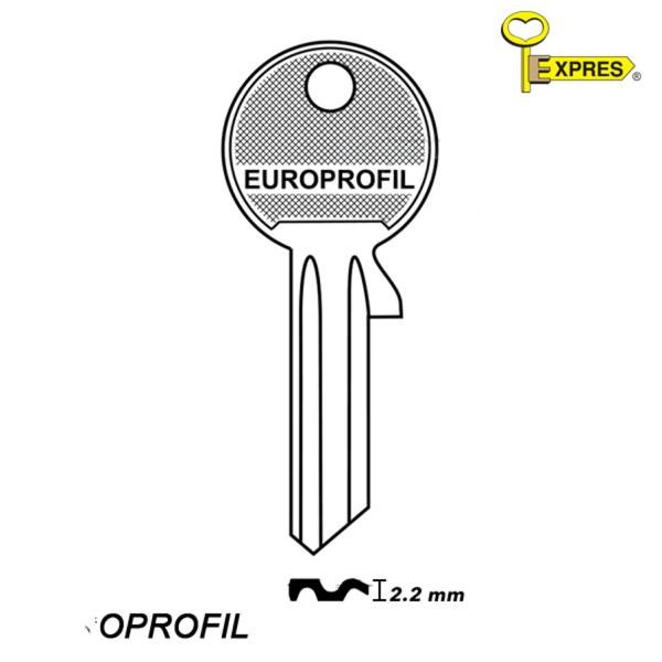 Expres 014 - klucz surowy mosiężny - Europrofil okrągły - GDA1