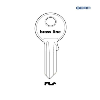 Gerda 002 - klucz surowy - brass line 2 - Z30