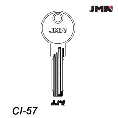 JMA 126 - klucz surowy mosiężny - CI-57
