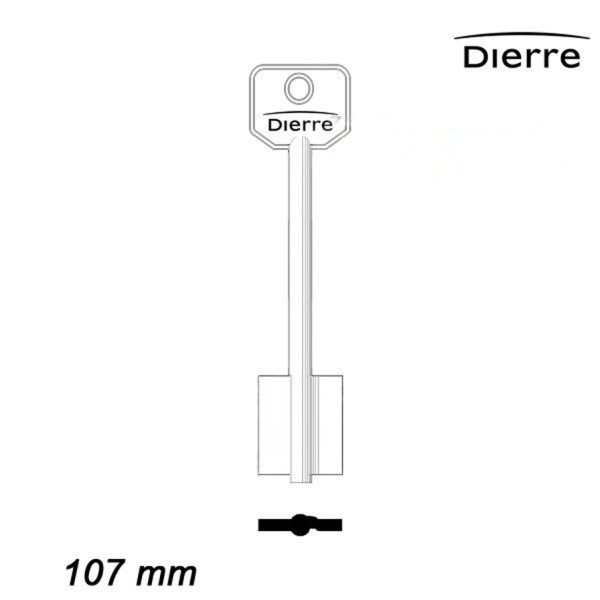 Zasuwowy 045 - Dierre 107 mm - klucz surowy