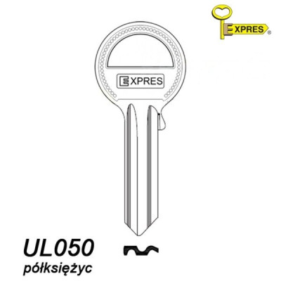 Expres 054 - klucz surowy mosiężny - UL050 półksiężyc