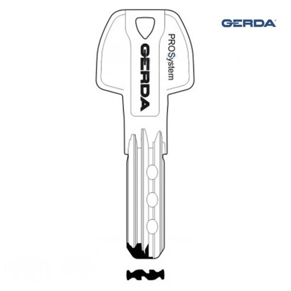Gerda 026 - klucz surowy - PROSystem WKM3M - 3 nawierty