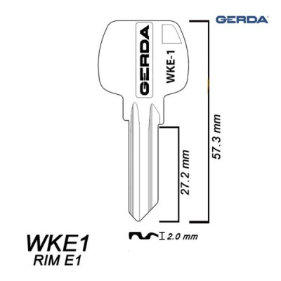 Gerda 034 - klucz surowy - WKE1 / RIM E1