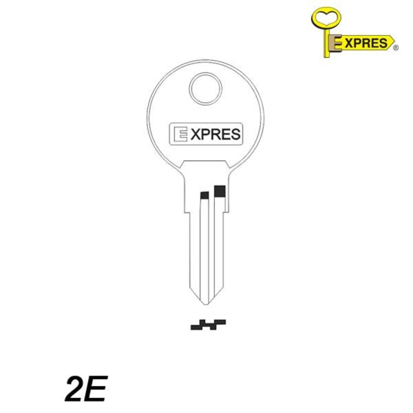 Expres 079 - klucz surowy mosiężny - 2E