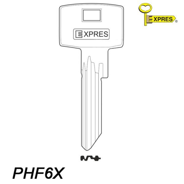 Expres 114 - klucz surowy mosiężny - PHF6X