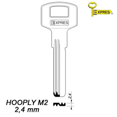Expres 204 - klucz surowy mosiężny - HOOPLY M2