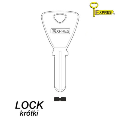 Expres 244 - klucz surowy mosiężny - LOCK krótki
